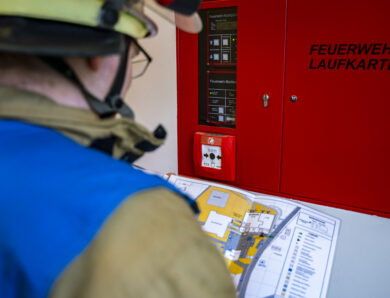 Ausgelöste Brandmeldeanlage